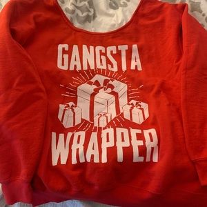 Punny Christmas Sweater!! Gangsta Wrapper🎁